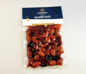 ОЛИВКИ КАЛАМОН С КОСТОЧКОЙ LATROVALIS, вакуум 200 гр ОЛИВКИ КАЛАМОН С КОСТОЧКОЙ LATROVALIS, вакуум 200 гр